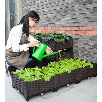 Caixas aumentadas plásticas amigáveis do plantador da terra respirável para plantar a plântula