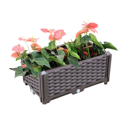 Vegetal de plantação plástico multifuncional do balcão do jardim de telhado da caixa do rattan do fabricante que planta o flo combinado exterior da caixa