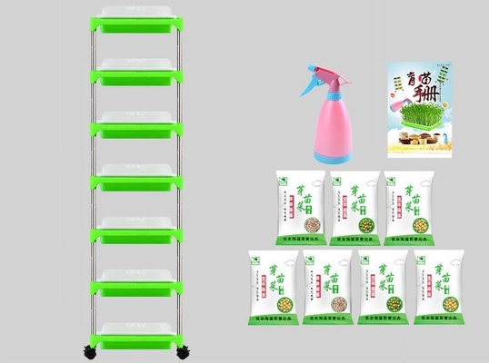 Plântula Multilayer Tray Stand Microgreen Hydroponic Trays biodegradável