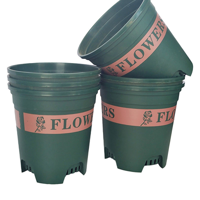 Resistência plástica plástica redonda da colisão do recipiente da planta dos potenciômetros de flor de 0,5 galões