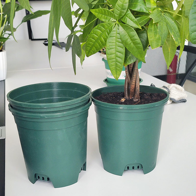 Potenciômetros de flor plásticos redondos modernos do OEM 9cm 11cm em volta dos potenciômetros plásticos da planta