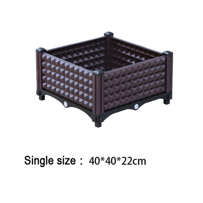 Resistência de corrosão engrossada moderna de Herb Plastic Planter On Wheels