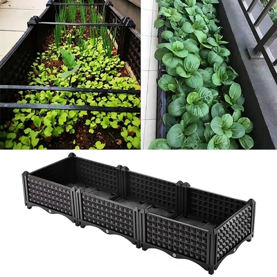 O auto do OEM que molha o jardim plástico aumentado encaixota o plantador aumentado do jardim nas rodas