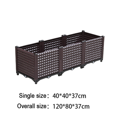 o plantador quadrado plástico de 40*40*37cm encaixota o peso leve plástico dos plantadores de Veg