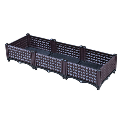 O plantador aumentado plástico do projeto do Rattan encaixota 40*40*26CM exteriores decorativos