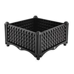 O plantador aumentado plástico do projeto do Rattan encaixota 40*40*26CM exteriores decorativos