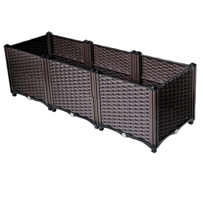 Auto Storable que molha resistente UV das calhas plásticas plásticas de Veg da caixa do plantador