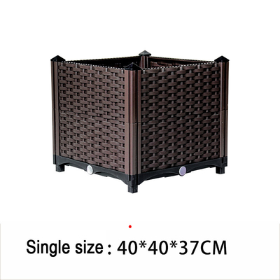 Auto Storable que molha resistente UV das calhas plásticas plásticas de Veg da caixa do plantador