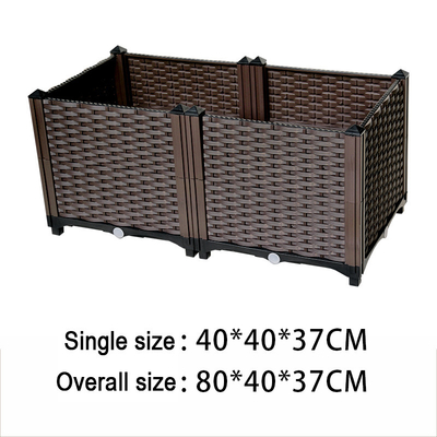Auto Storable que molha resistente UV das calhas plásticas plásticas de Veg da caixa do plantador