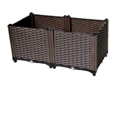 Vegetal de plantação plástico multifuncional do balcão do jardim de telhado da caixa do rattan do fabricante que planta o flo combinado exterior da caixa