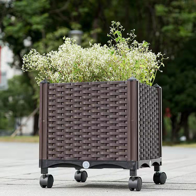 Auto que molha o plantador plástico Storable aumentado retangular da caixa da flor da caixa do plantador