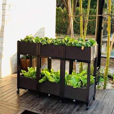 Plantador plástico do polipropileno respirável nas rodas para o feriado do dia de Valentim
