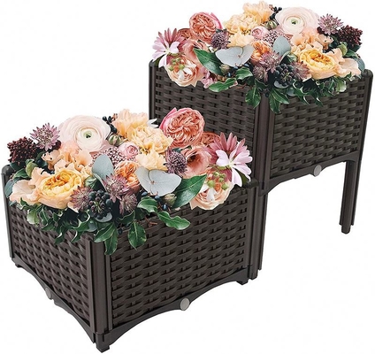 Plantadores aumentados plásticos da flor minimalista na resistência de corrosão dos pés