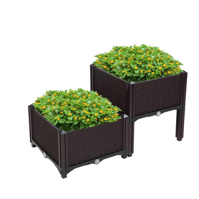 caixas retangulares plásticas do plantador dos PP do comprimento de 120cm grandes com pés