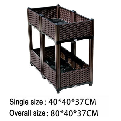 Caixa ereta plástica Multilayer 120*40*67cm do plantador para o balcão