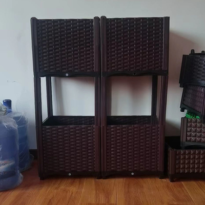 Caixa de flores ao ar livre de plástico PVC para horta quadrada