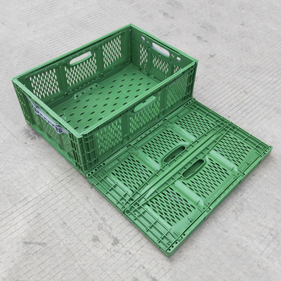 Transporte vegetal de dobramento plástico personalizado do alimento da cesta dos supermercados
